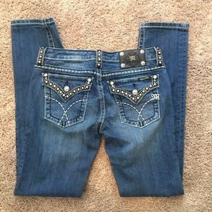 Miss Me Jeans Women sz 28 Skinny Bling Flap Pocket